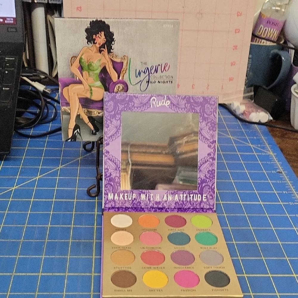 RUDE The Lingerie Collection Wild Nights 16 Matte Eyeshadow Colors Palette New